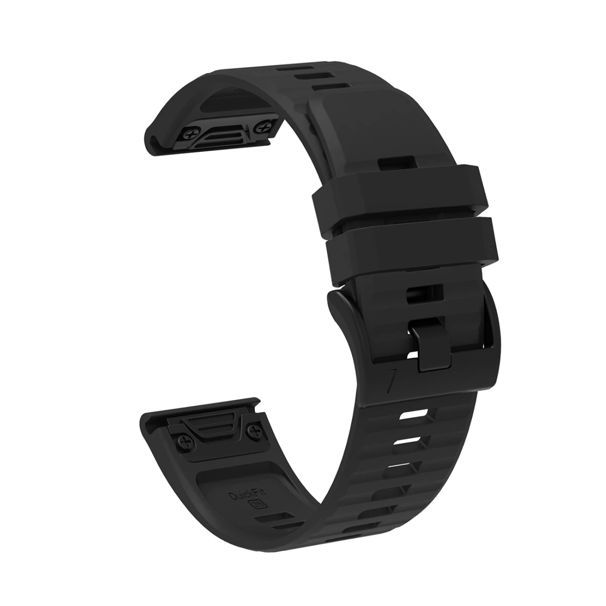 Silikoninis Dirželis Išmaniesiems Laikrodžiams garmin Fenix 3/5x/6x/7x Pro - Juodas
