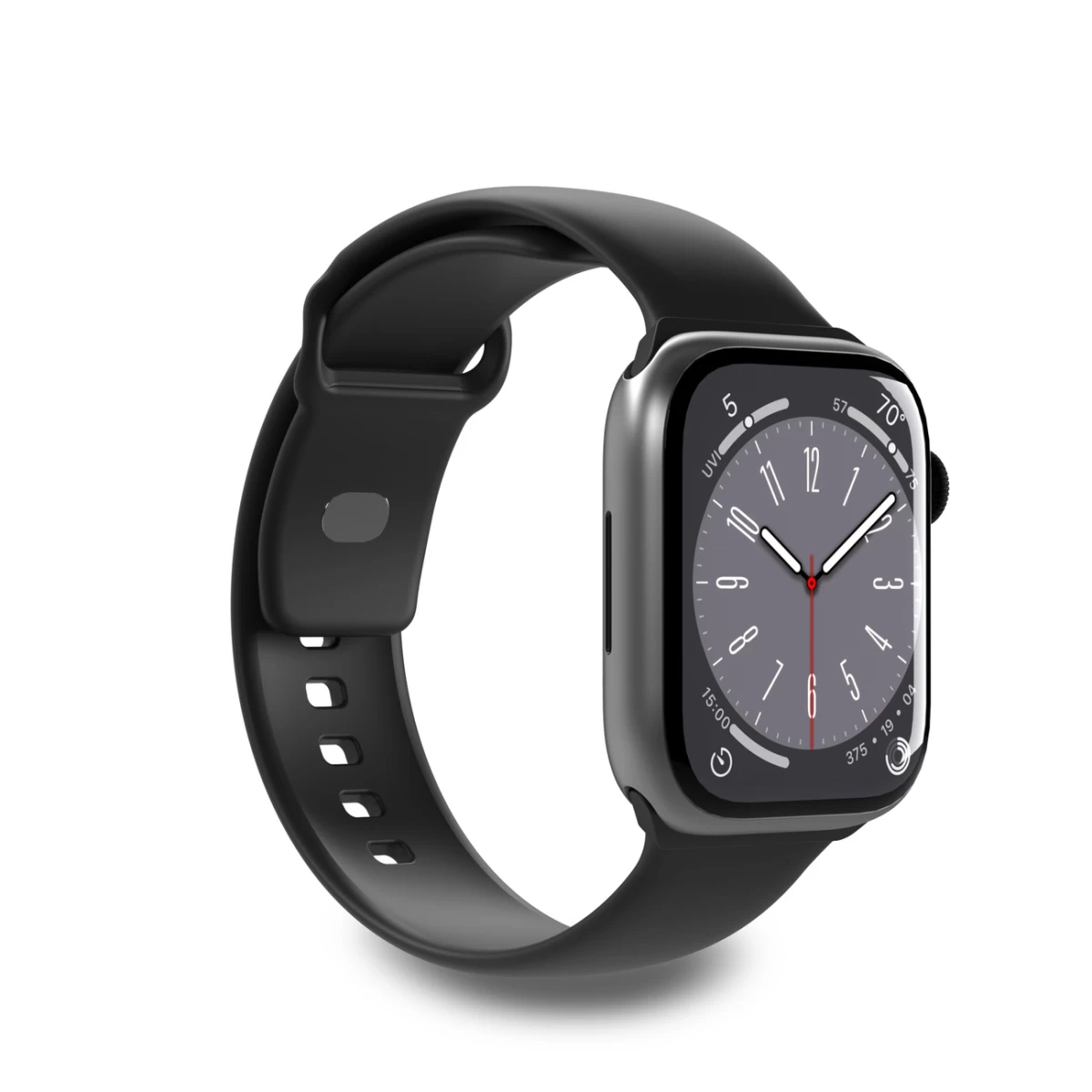 Silikoninis Dirželis, Skirtas apple Watch 42 44 45 49 Mm icon Juodos Spalvos - 2 Vnt.