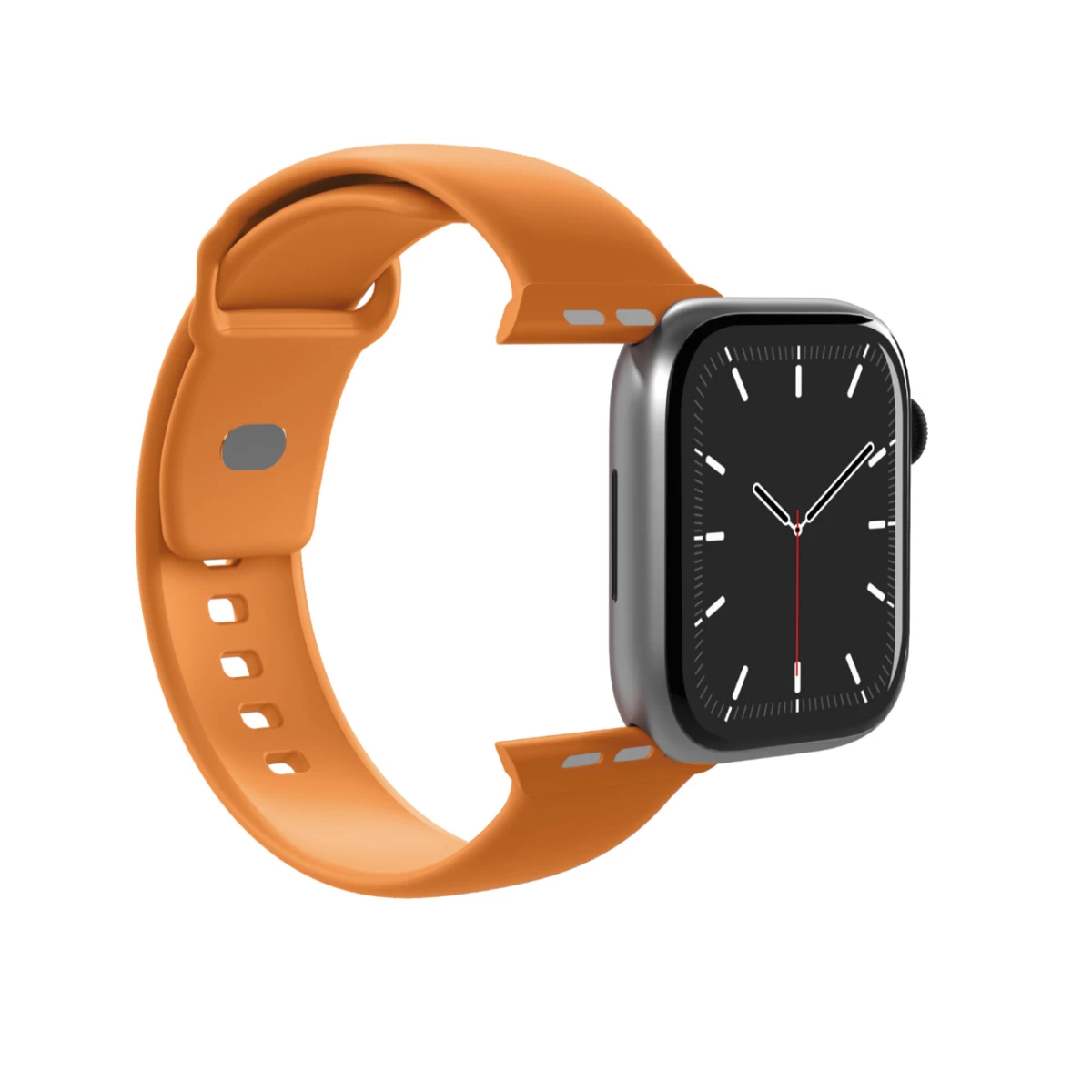 Silikoninis Dirželis, Skirtas apple Watch 44/45/46/49 Mm icon - Oranžinis