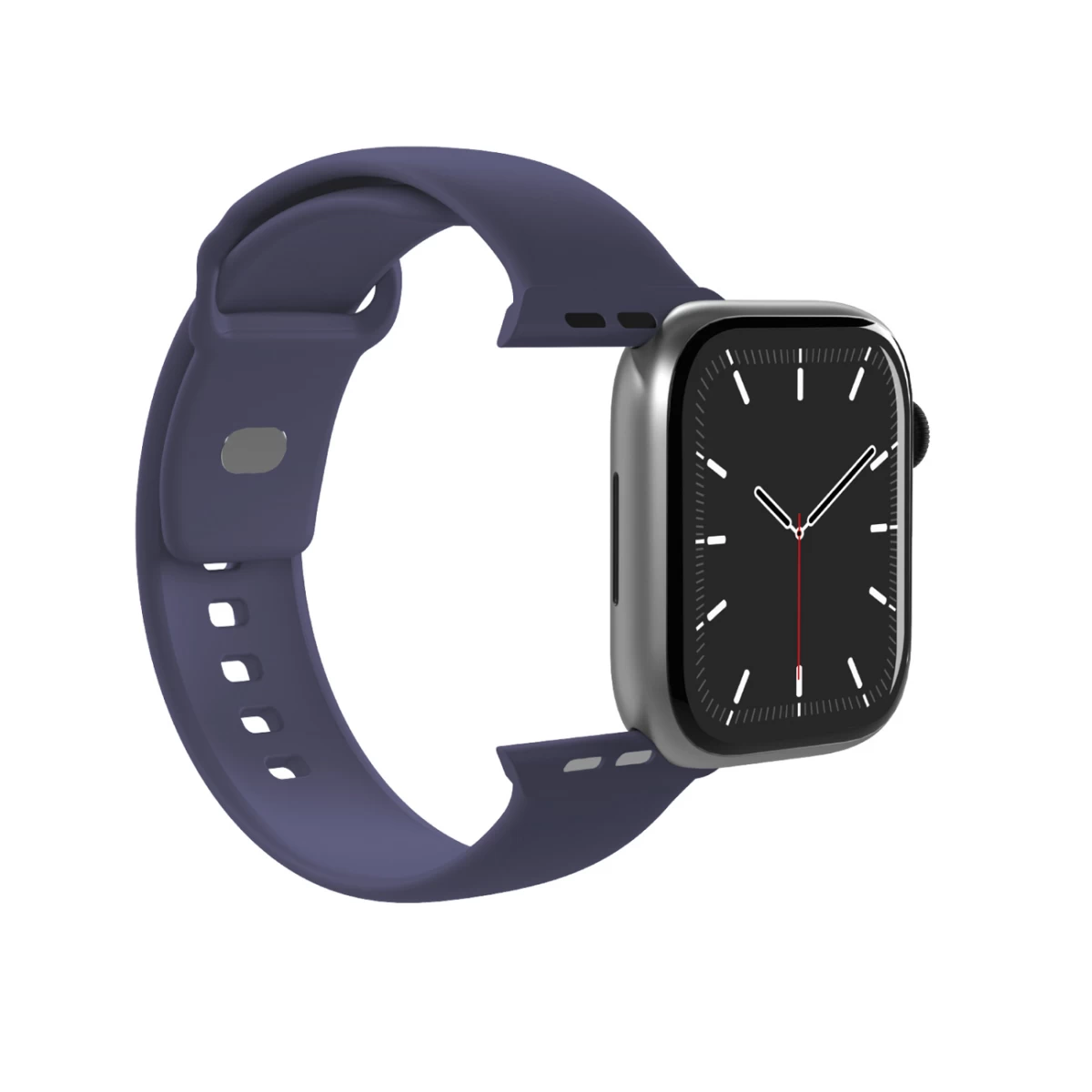 Silikoninis Dirželis, Skirtas apple Watch 44/45/46/49 Mm icon - Tamsiai Mėlynas