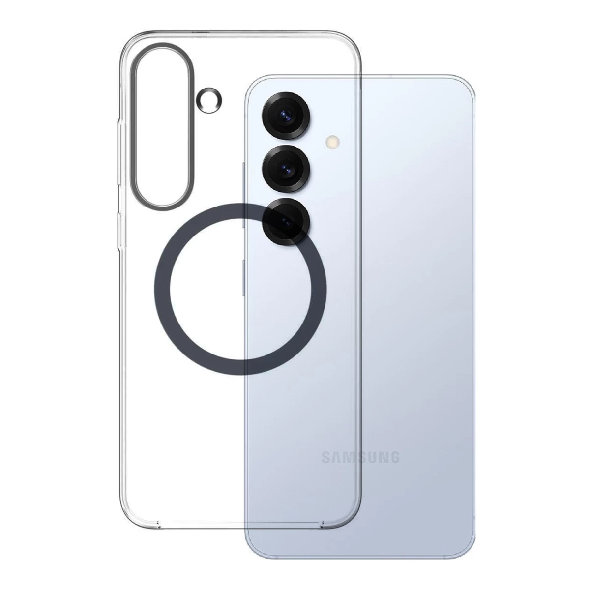 Silikoninis Galinis Dėklas Samsung Clear Magnet Case Su Magnetiniu žiedu, Skirtas Samsung Galaxy S25 - Skaidrus Silikoninis Galinis Dėklas Samsung Clear Magnet Case Su Magnetiniu žiedu, Skirtas Samsung Galaxy S25 - Skaidrus
