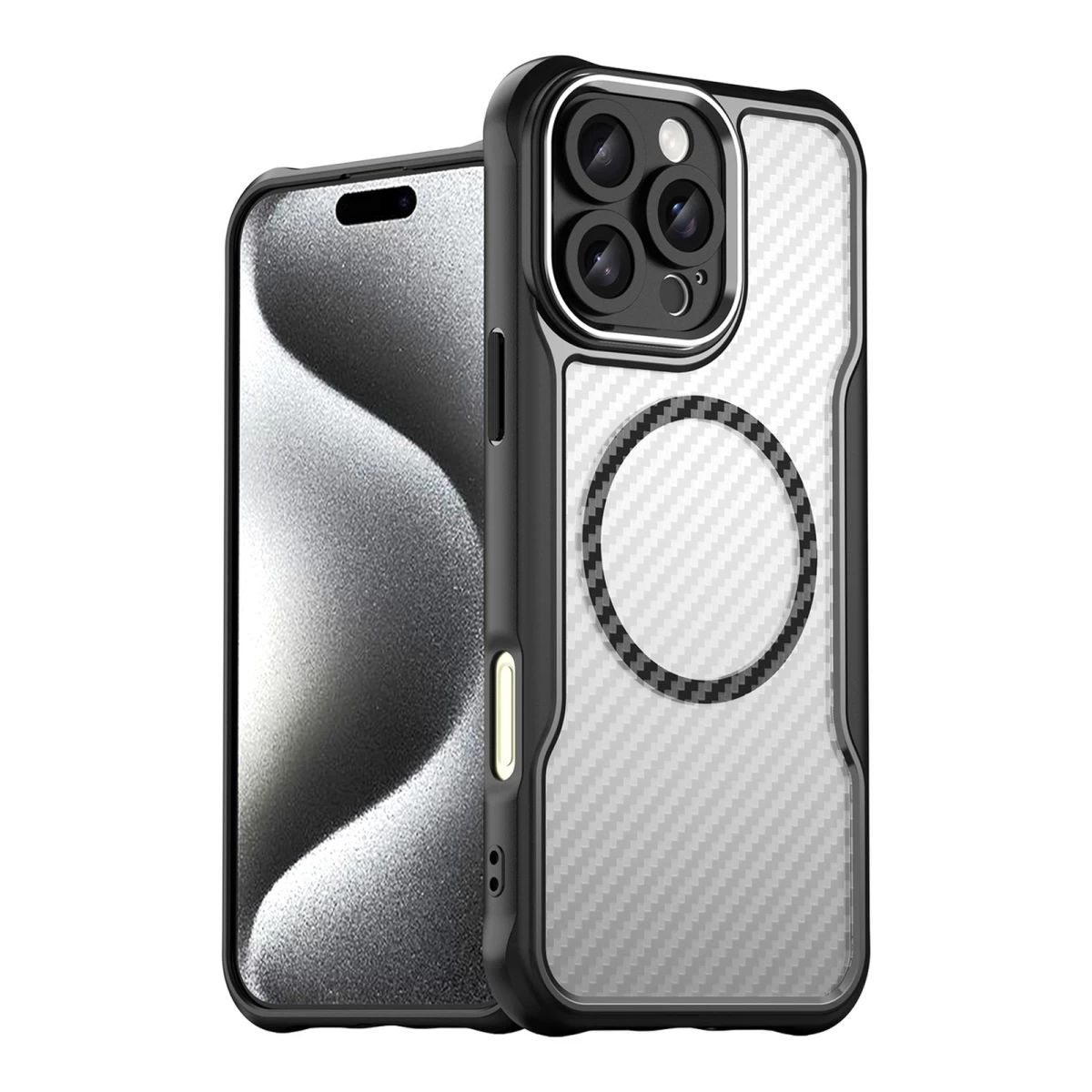 Silikoninis „iphone 16 Pro Max“ Dėklas „leading Series Magsafe“ – Juodas
