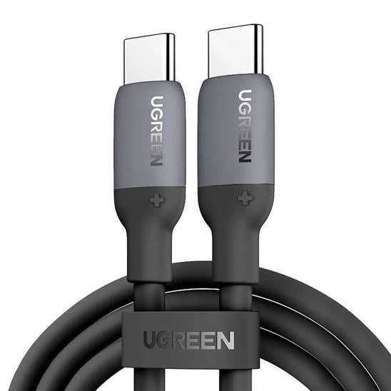 Silikoninis Kabelis Usb-c Pd 60w 480mbps 2m Pilkas