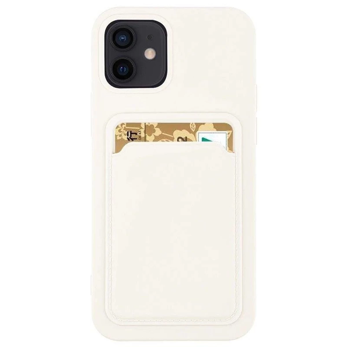 Silikoninis Kortelių Dėklas Piniginė Su Kišenėle Kortelėms Ir Dokumentams, Skirtas xiaomi Redmi 10x 4g / xiaomi Redmi Note 9 - Baltas Silikoninis Kortelių Dėklas Piniginė Su Kišenėle Kortelėms Ir Dokumentams, Skirtas xiaomi Redmi 10x 4g / xiaomi Redmi Note 9 - Baltas