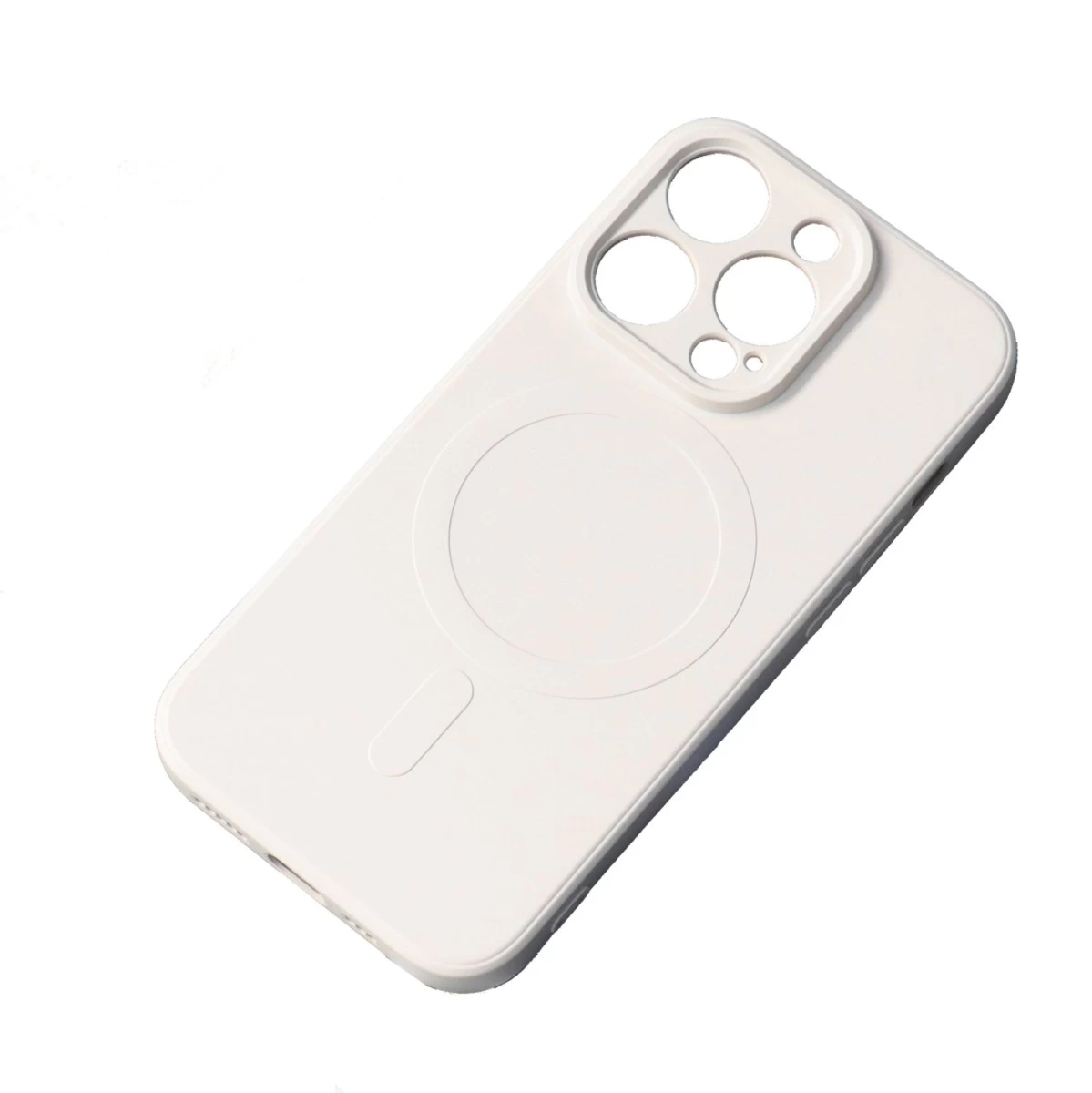 Silikoninis Magnetinis Dėklas Iphone 14 Plus Magsafe - Smėlio Spalvos