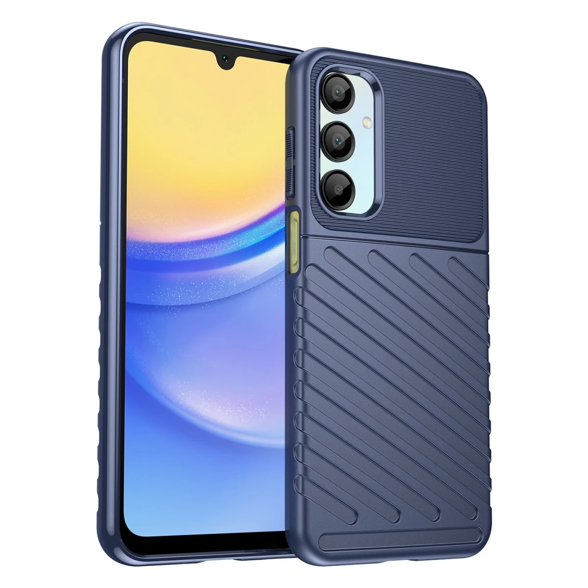Silikoninis šarvuotas Dėklas samsung Galaxy A26 Thunder Case - Mėlynas