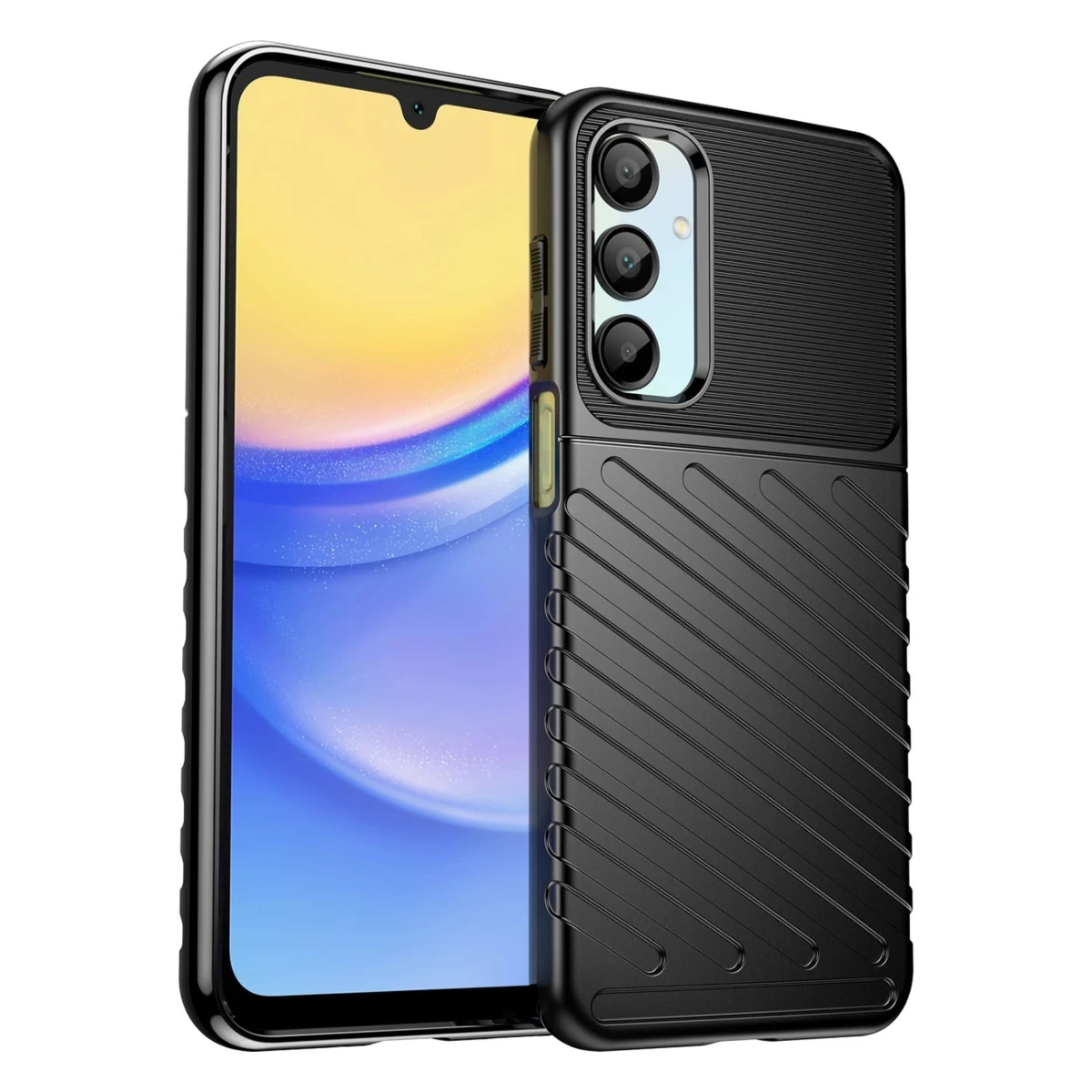 Silikoninis šarvuotas Dėklas samsung Galaxy A56/a36 Thunder Case - Juodas