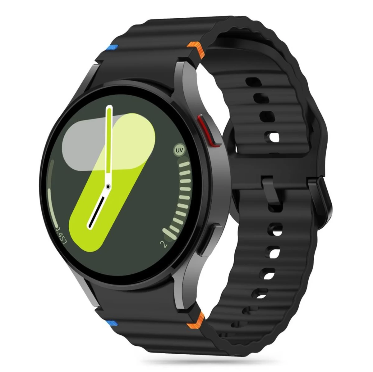 Silikoninis Sportinis Dirželis, Skirtas samsung Galaxy Watch 4/5/5 Pro/6/7/fe - Juodas