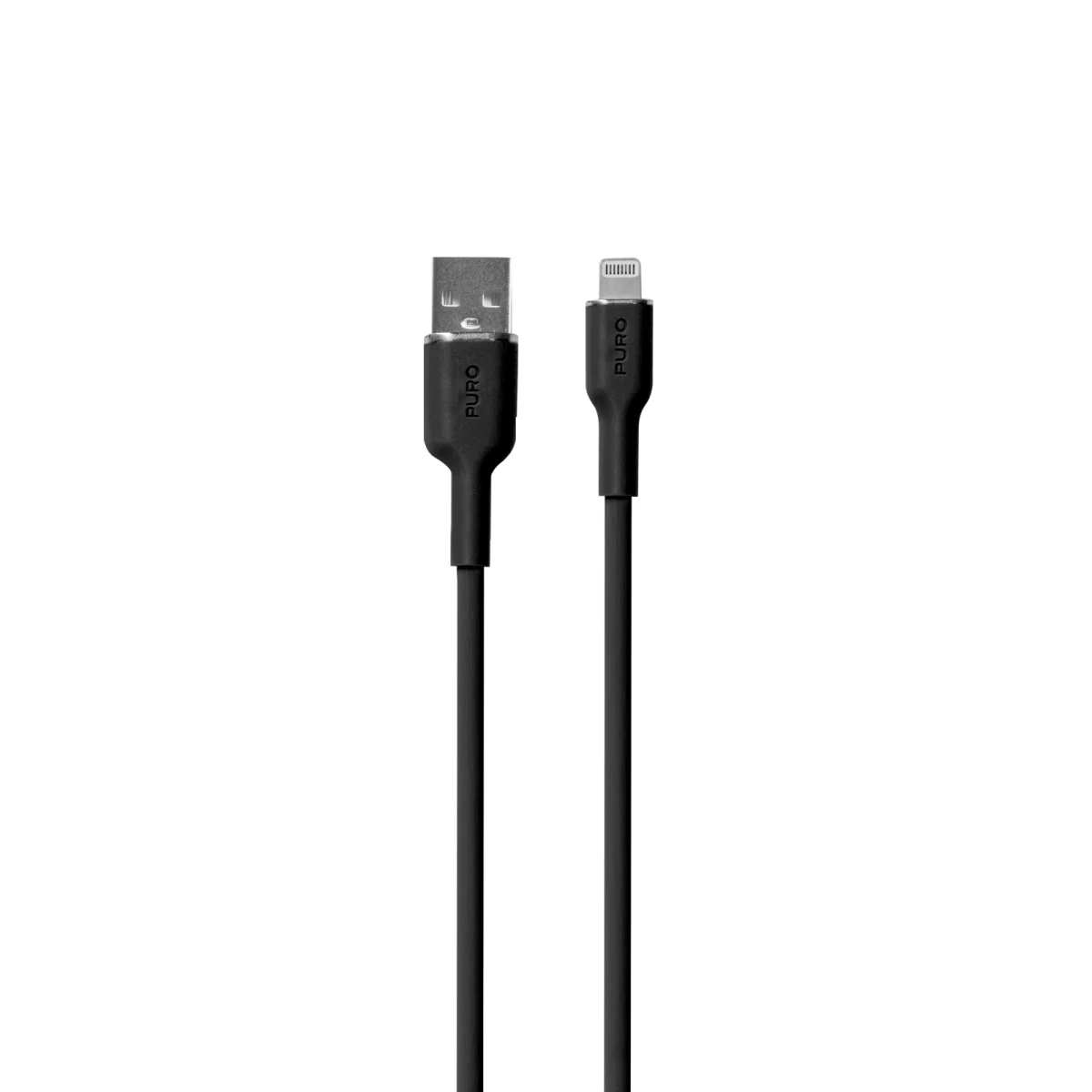 Silikoninis Usb-a - iphone Lightning 1,5 M Ilgio Juodas Kabelis