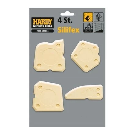 Silikoninių glaistyklių rinkinys HARDY Siliflex, 4 vnt