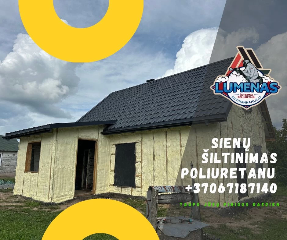Sienų šiltinimas poliuretano putomis Sienų šiltinimas poliuretano putomis
