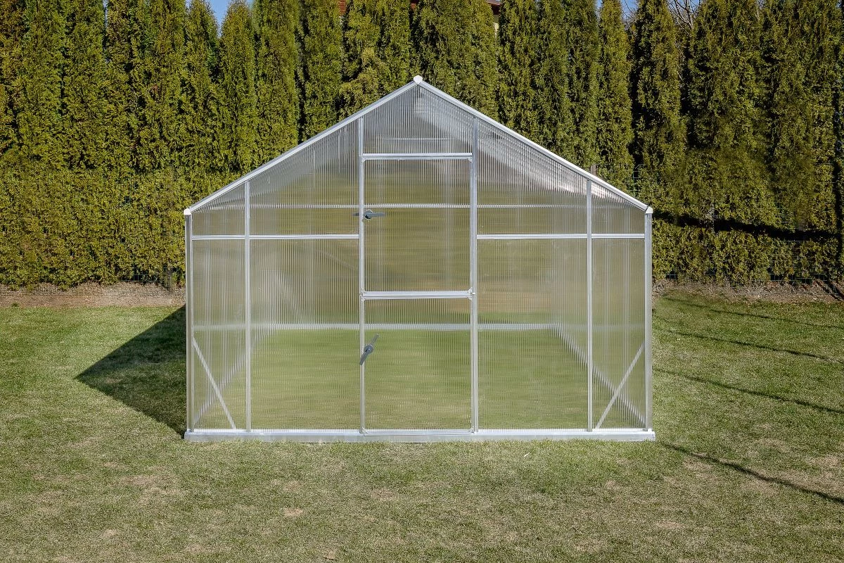 Šiltnamis Gampre Sanus XL (plotis 2,9 m) polikarbonatas 6 mm 4,30 m XL-12 juodas