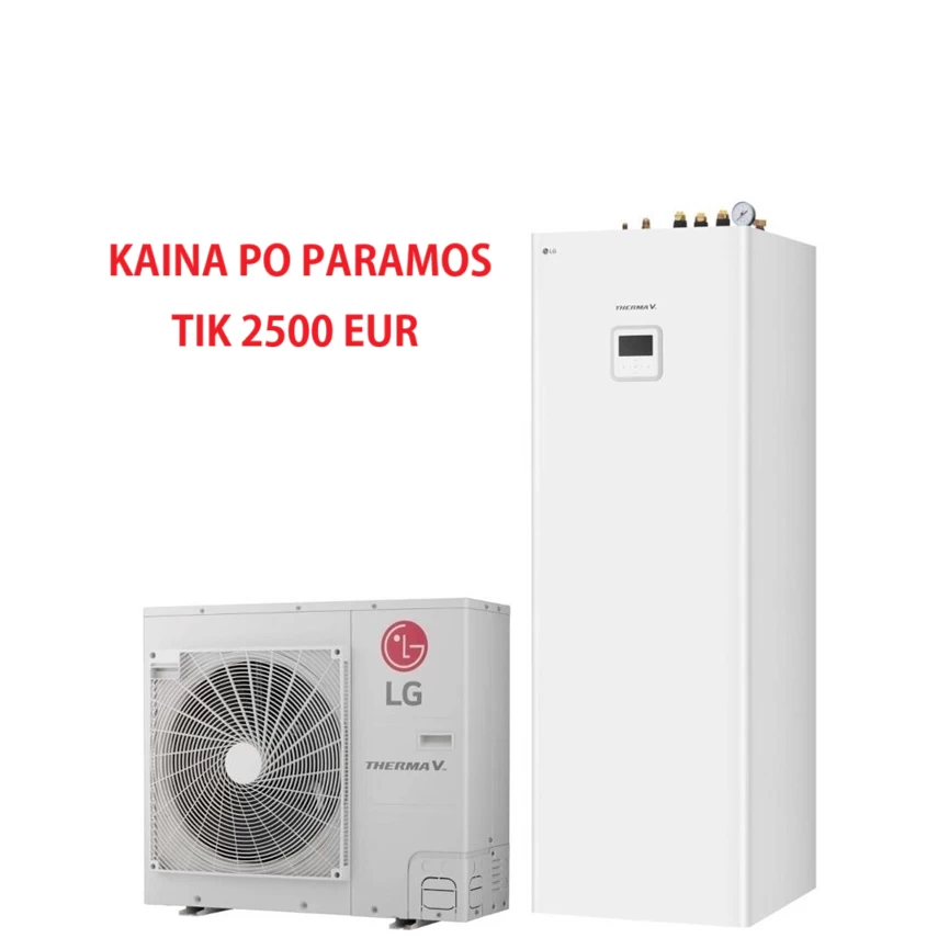 Šilumos siurblys LG Therma V HU091MR/ HN0916T su vandens šildytuvu 9,0kW