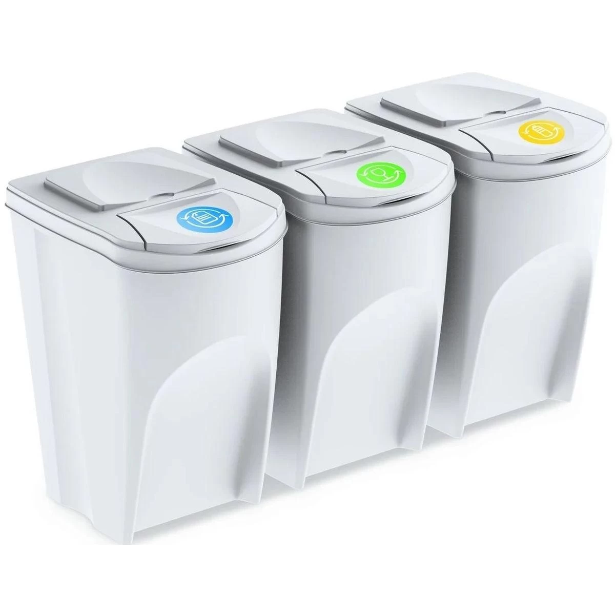 šiukšliadėžė 35 L Sortibox Rinkinys3 Vnt. Grey