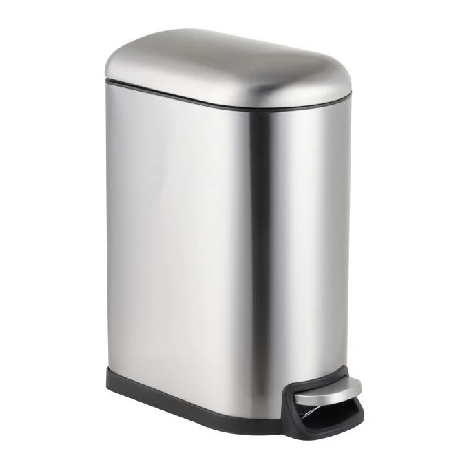 Šiukšliadėžė nerūdijančio plieno, 10 L Pedal Bin, Silver