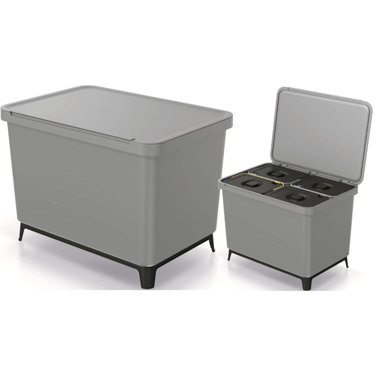 šiukšliadėžė Systema Sortibox 4in1 Smooth Gray