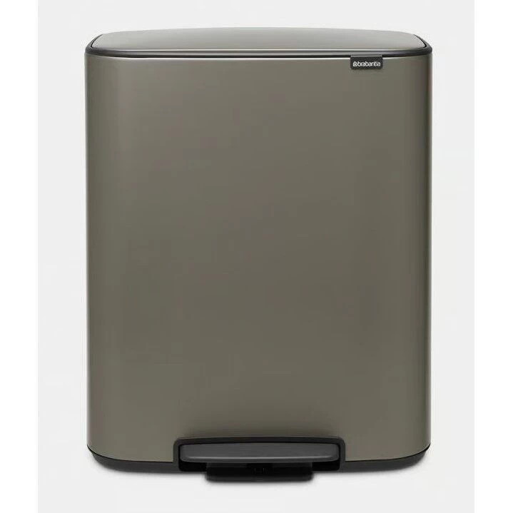 Šiukšlių dėžė Bo su pedalu 2x30L, platinos sp., 211546