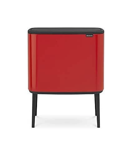 Šiukšlių dėžė Brabantia Bo Touch Bin 11 + 23 L, passion red 316104