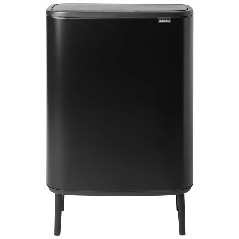 Šiukšlių dėžė Brabantia Bo Touch Bin Hi 2x30L, matinė juoda 130625