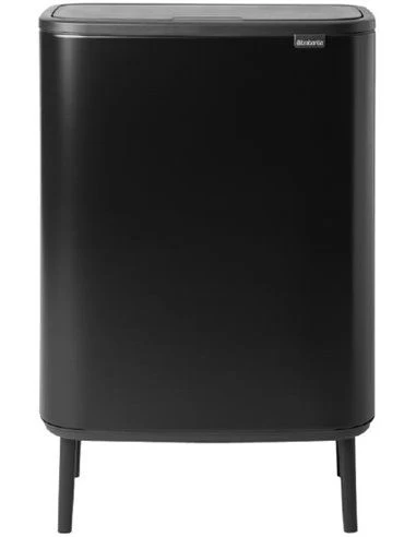 Šiukšlių dėžė Brabantia Bo Touch Bin Hi 60L, juoda matinė 130229