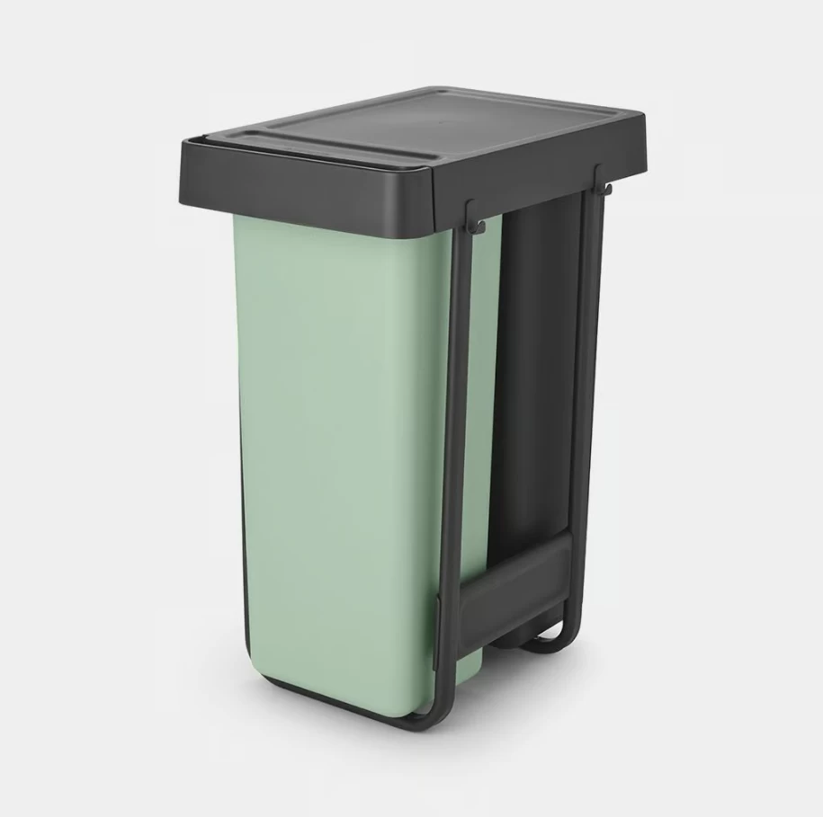 Šiukšlių dėžė montuojama Brabantia Sort &amp; Go 2x30L, Dark Grey &amp; Jade Green, 232527