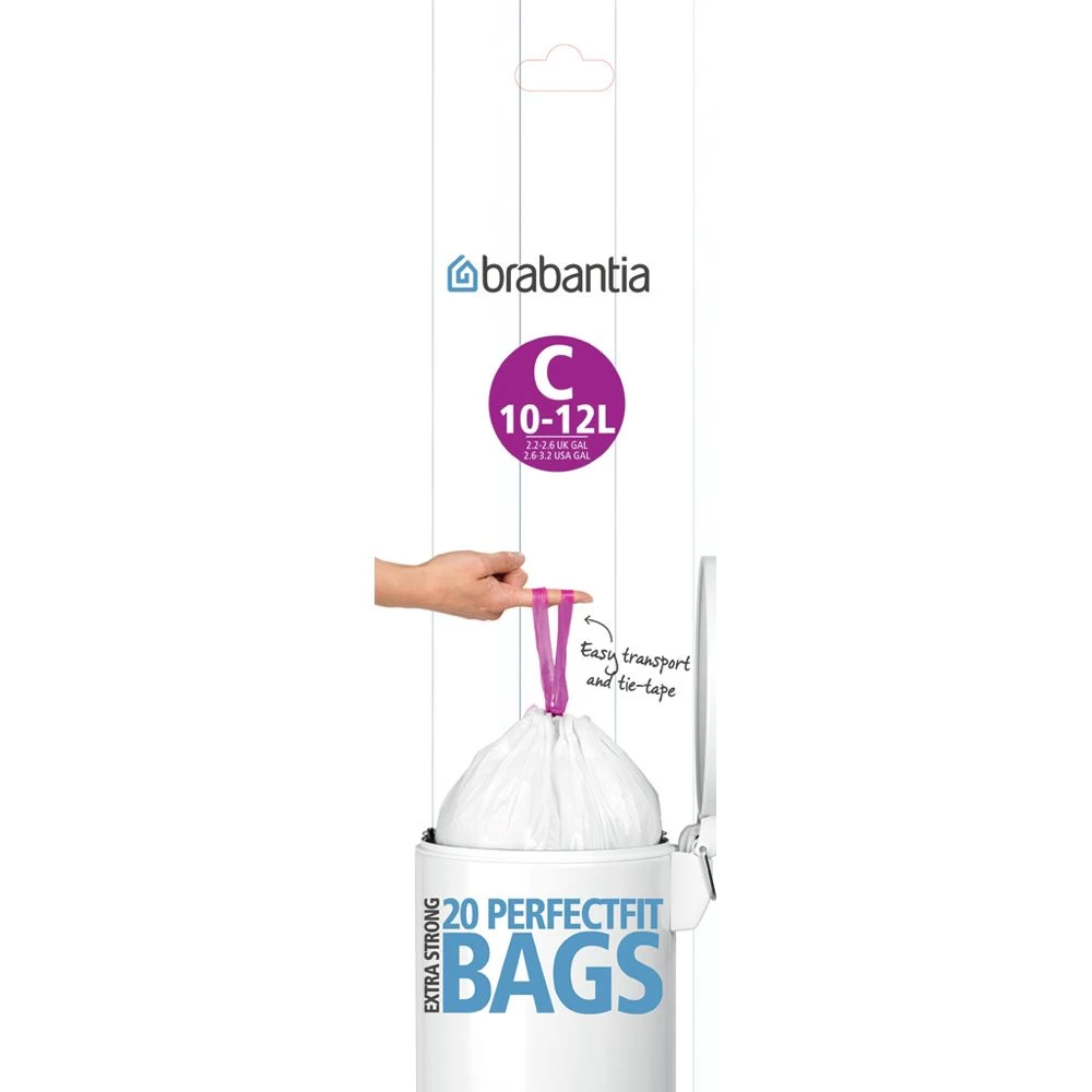 Šiukšlių maišai Brabantia C 10-12L (ritinėlyje 20vnt.)