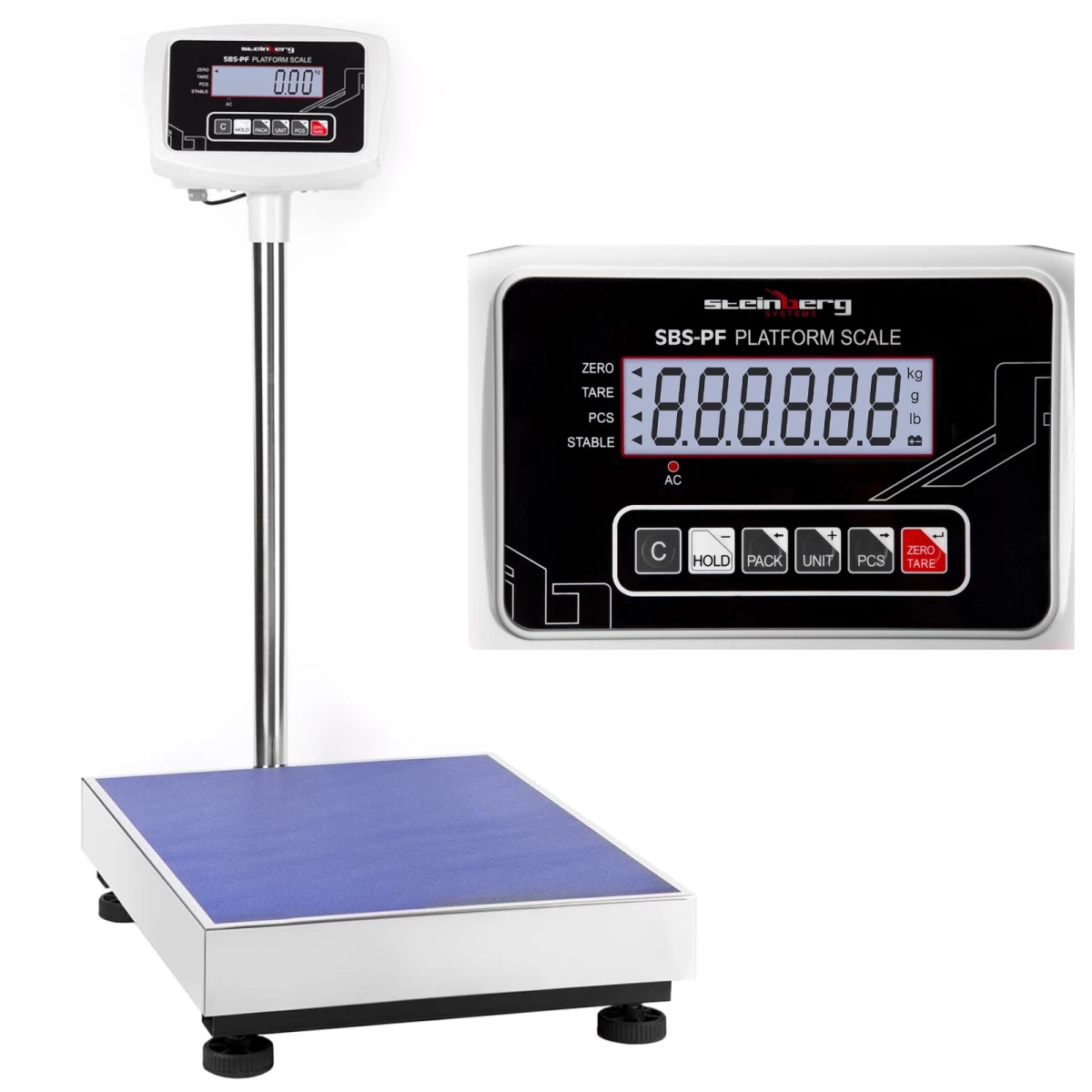 Skaičiuojamosios Platforminės Sandėlio Svarstyklės Sbs-pf-150 Lcd Iki 150 Kg Skaičiuojamosios Platforminės Sandėlio Svarstyklės Sbs-pf-150 Lcd Iki 150 Kg