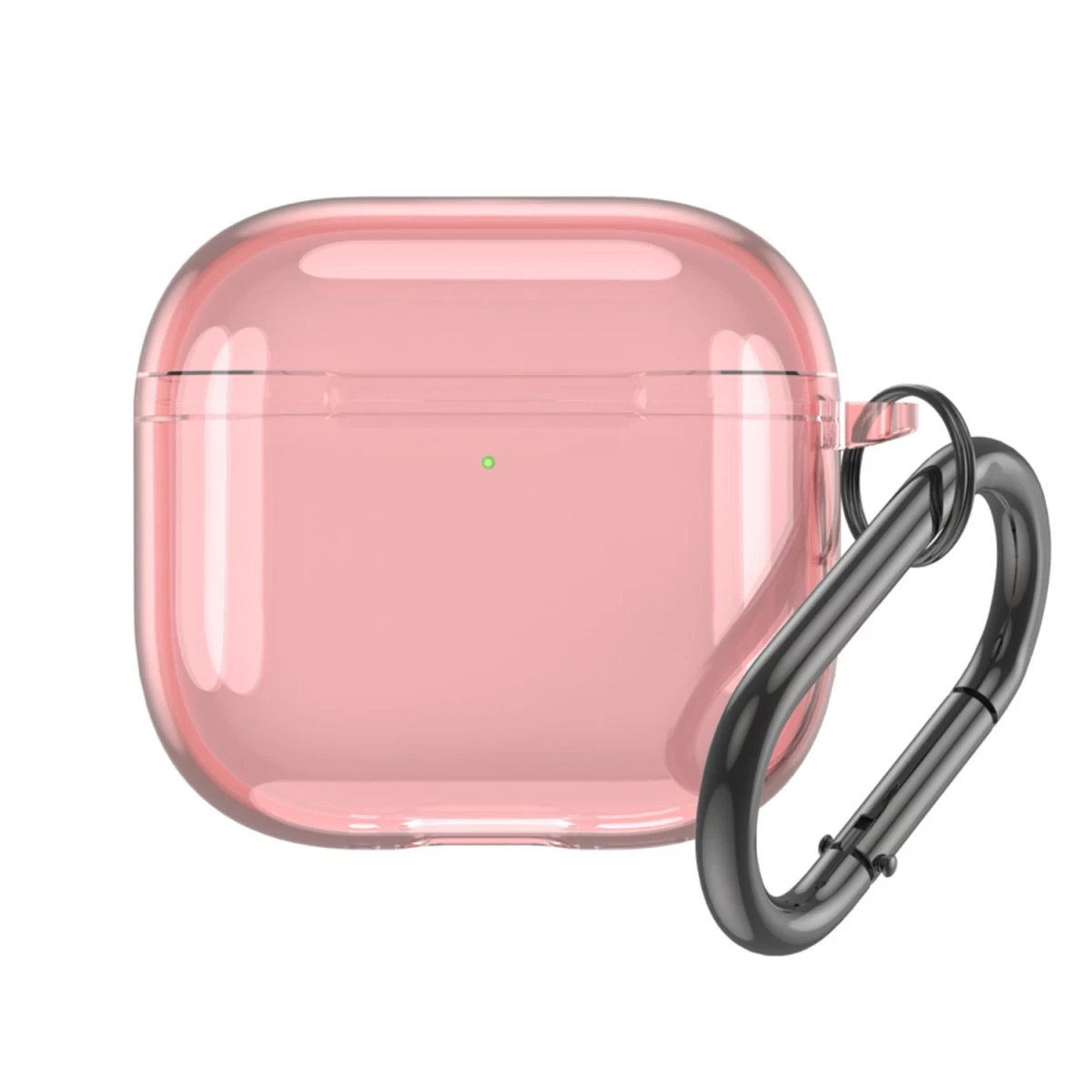 Skaidrus airpods 4 Dėklas - Rožinis