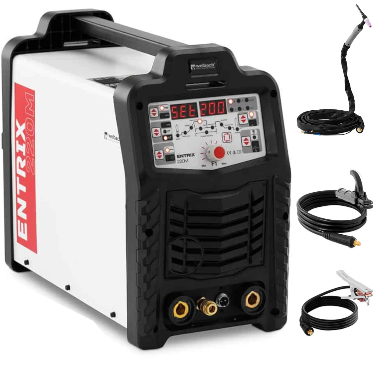 Skaitmeninis Aliuminio Suvirintuvas Entrix Tig Hf Ac/dc Puls Mma 200a 230v