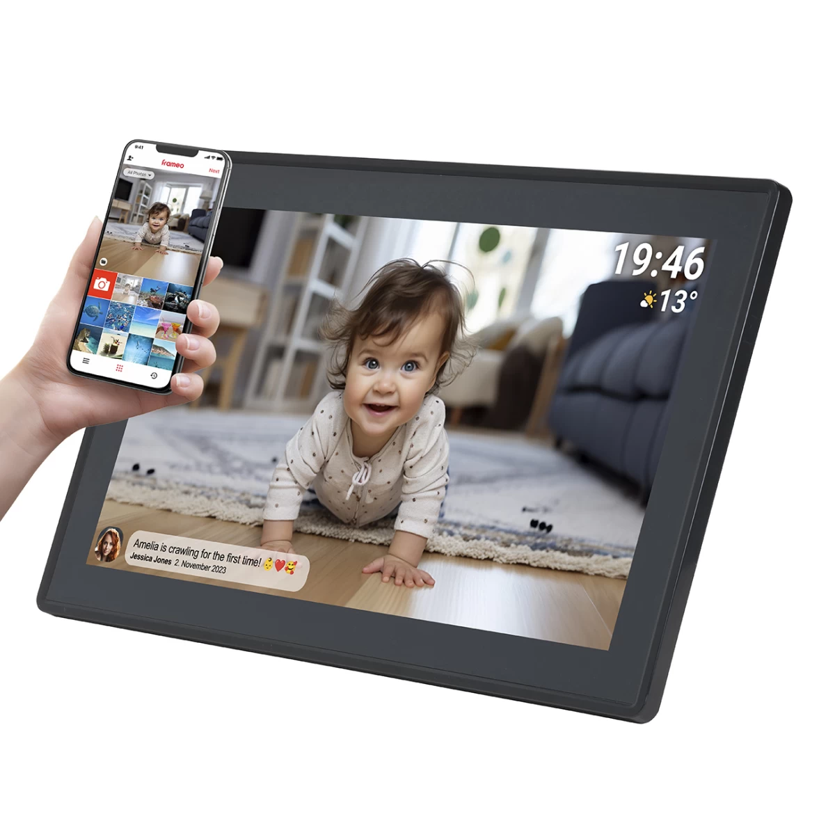Skaitmeninis Rėmelis 15,6'' 8gb Microsd Wifi Garsiakalbis Mp4 Avi Frameo Pff-1514b - Juodas Skaitmeninis Rėmelis 15,6'' 8gb Microsd Wifi Garsiakalbis Mp4 Avi Frameo Pff-1514b - Juodas
