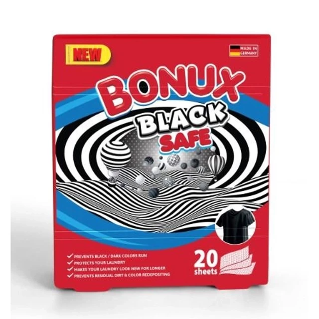 Skalbimo lapeliai BONUX Black Safe, 20vnt