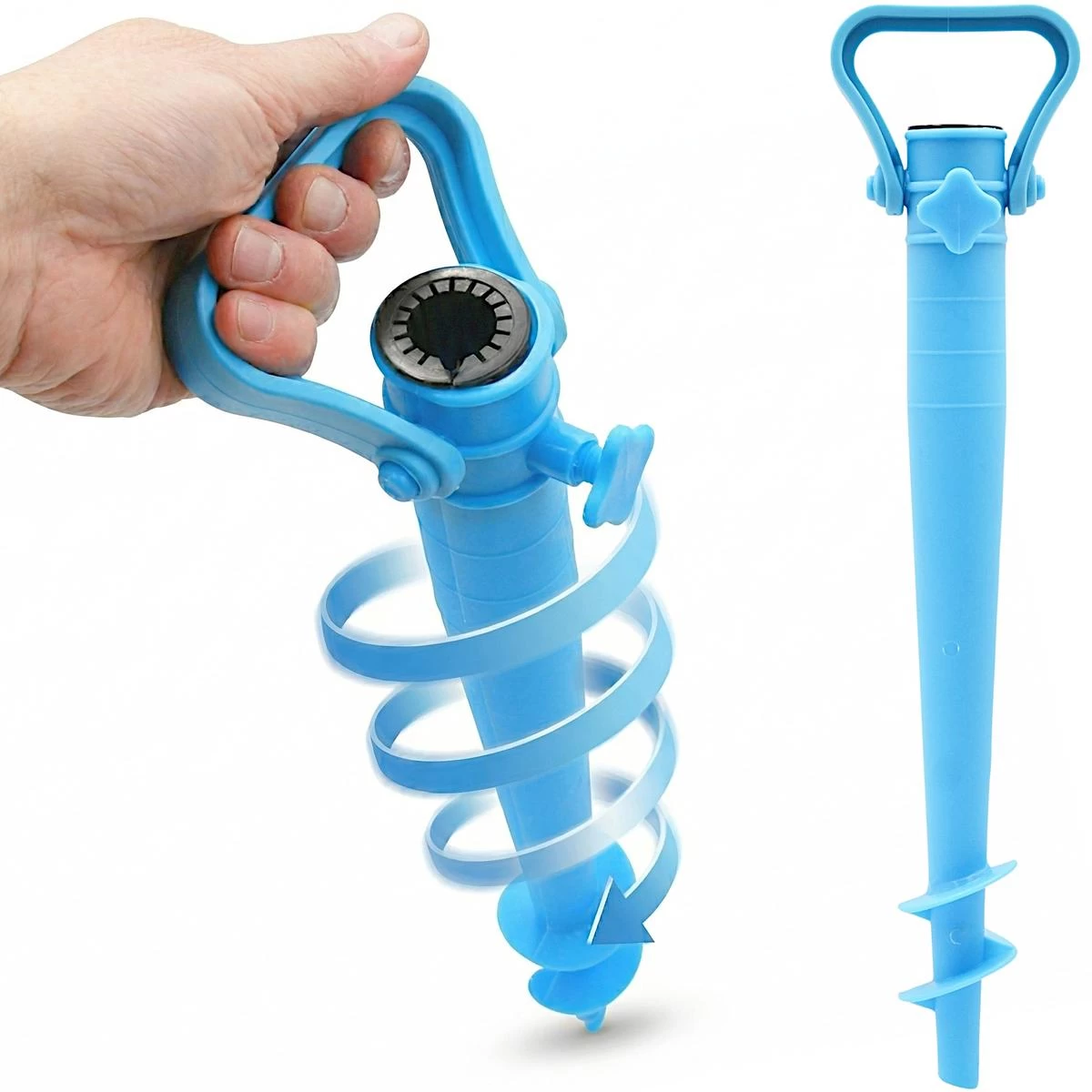 Skėčio Pagrindas Plastikinis Varžtas 39cm Mėlynas