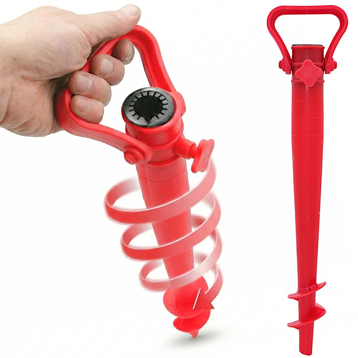 Skėčio Pagrindas Plastikinis Varžtas 39cm Raudonas