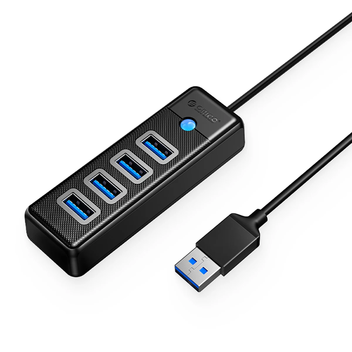 Skirstomasis šakotuvas Pw4u-u3 Usb-a - 4x Usb-a - Juodas Skirstomasis šakotuvas Pw4u-u3 Usb-a - 4x Usb-a - Juodas