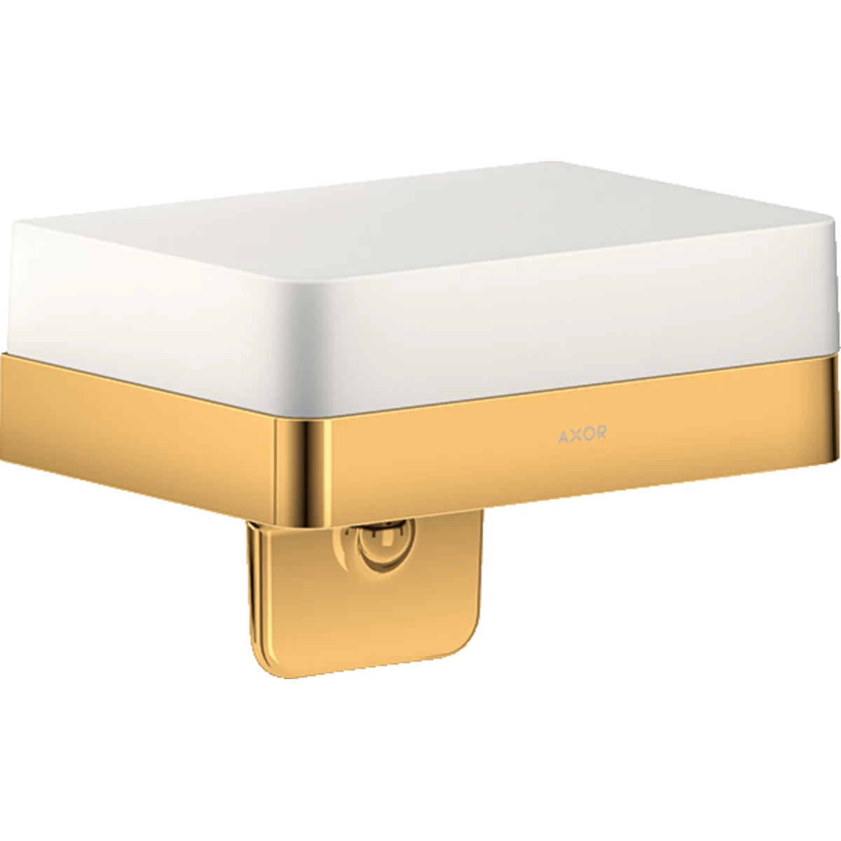 Skysto muilo dozatorius su lentynėle AXOR Universal, Polished Gold Optic 42819990