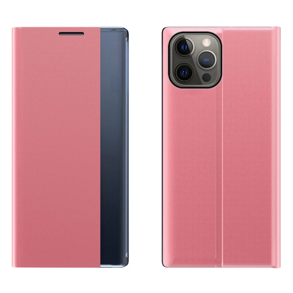 sleep Case Apsauginis Dėklas Su smart Cover Atvartu, Skirtas iphone 13 Pro, Rožinės Spalvos sleep Case Apsauginis Dėklas Su smart Cover Atvartu, Skirtas iphone 13 Pro, Rožinės Spalvos