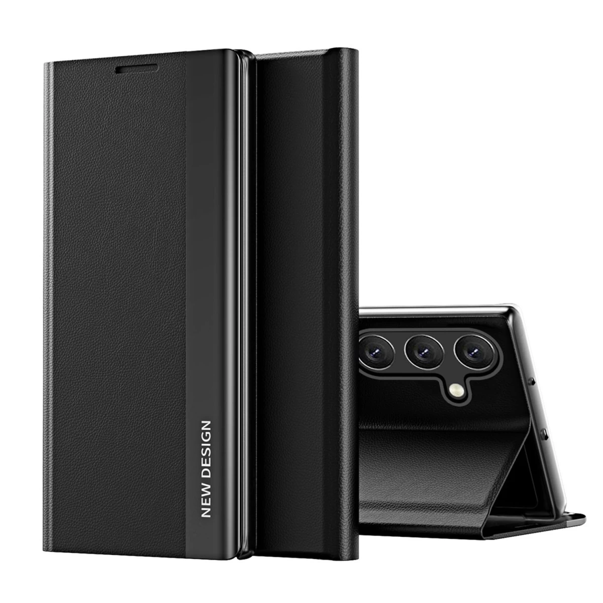 Sleep Case Pro Dėklas Samsung Galaxy A24 4g Su Atlenkiamuoju Dangteliu, Juodas