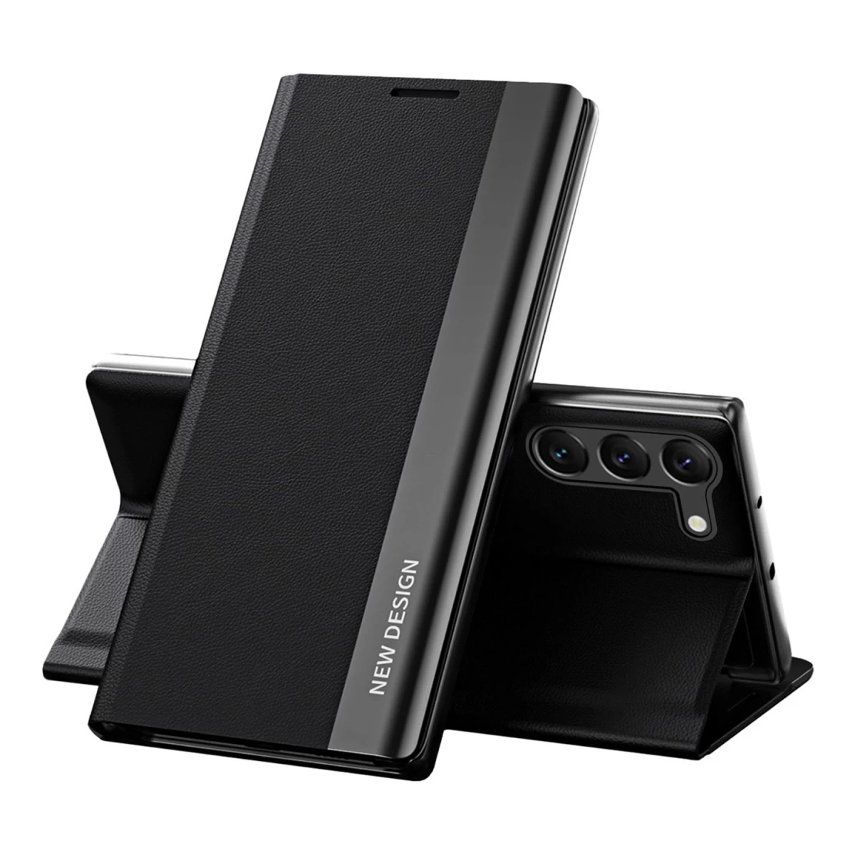 Sleep Case Pro Dėklas Samsung Galaxy S23+ Su Atlenkiamuoju Dangteliu, Juodas