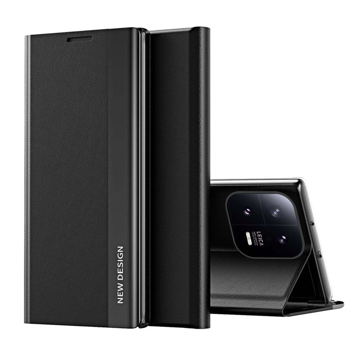 Sleep Case Pro Dėklas Xiaomi 13 Lite Su Atlenkiamuoju Dangteliu Ir Juodu Stovu