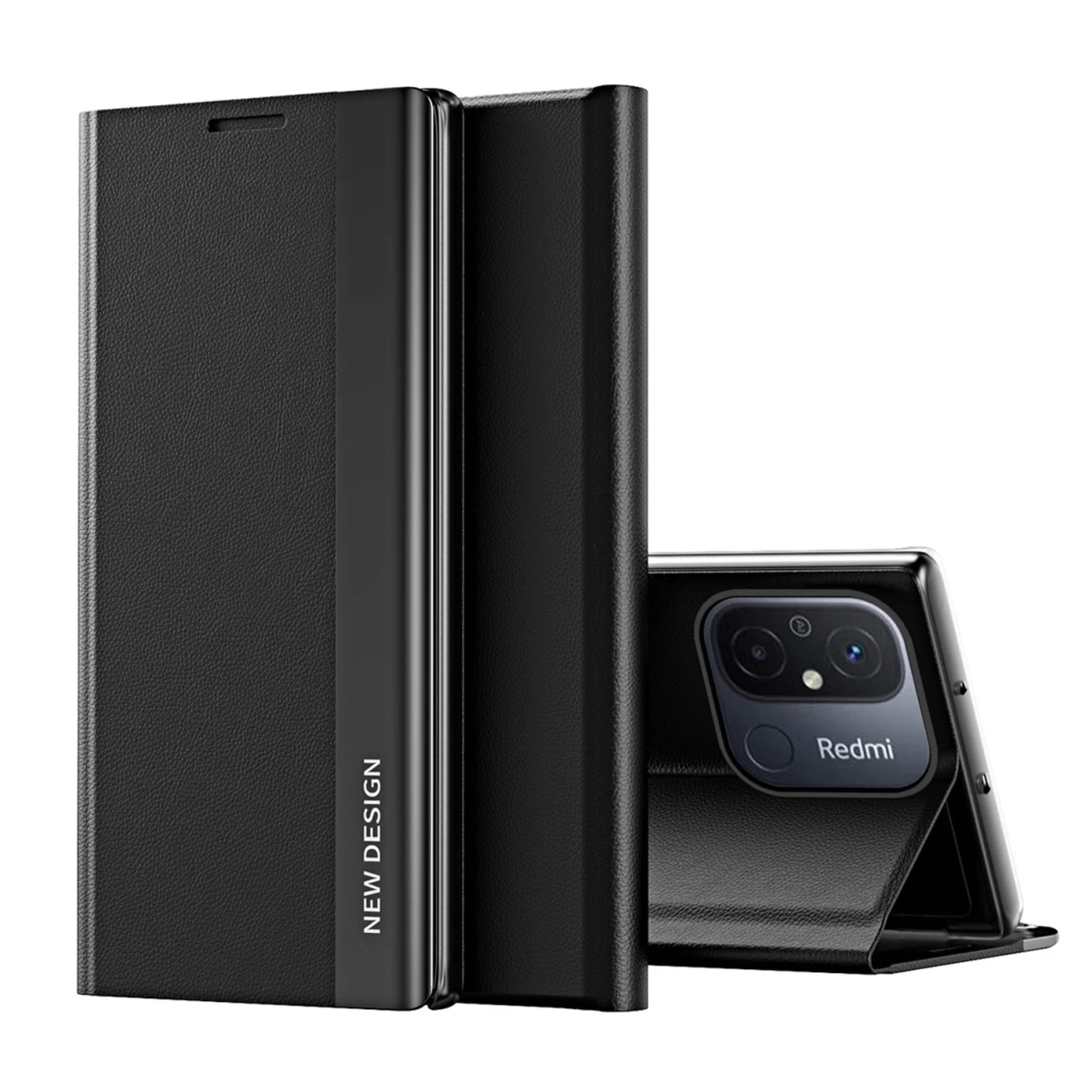 Sleep Case Pro Dėklas Xiaomi Redmi Note 12 Pro / Poco X5 Pro 5g Su Atlenkiamu Stoveliu Juodas