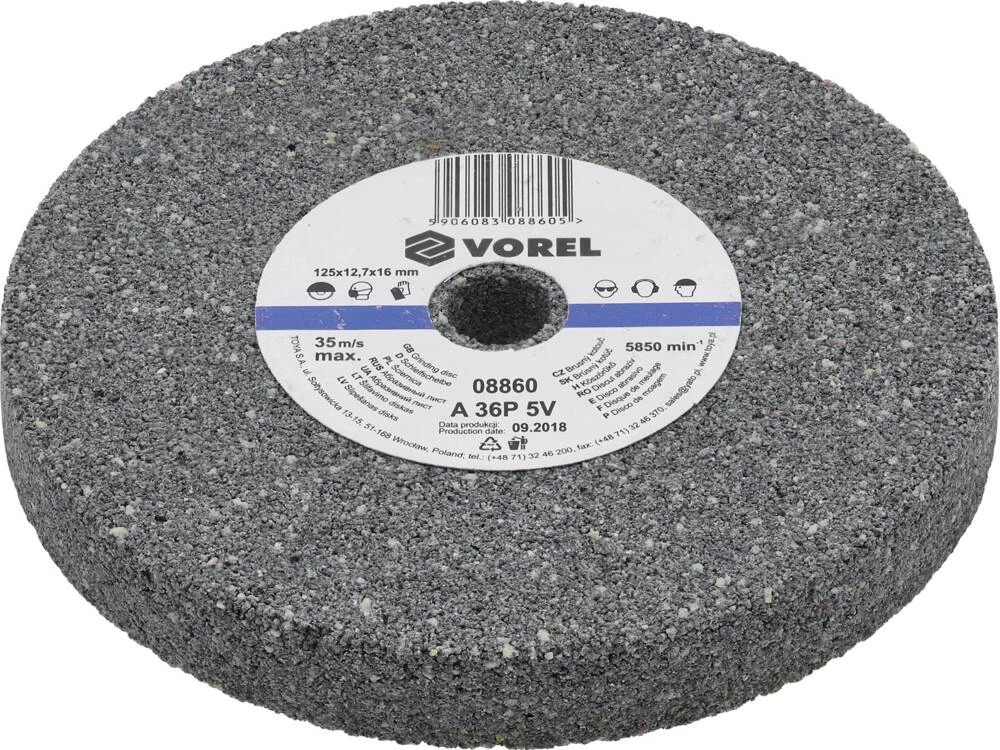 Šlifavimo diskas | grubaus tipo | 125X12.7X17 mm (08860)