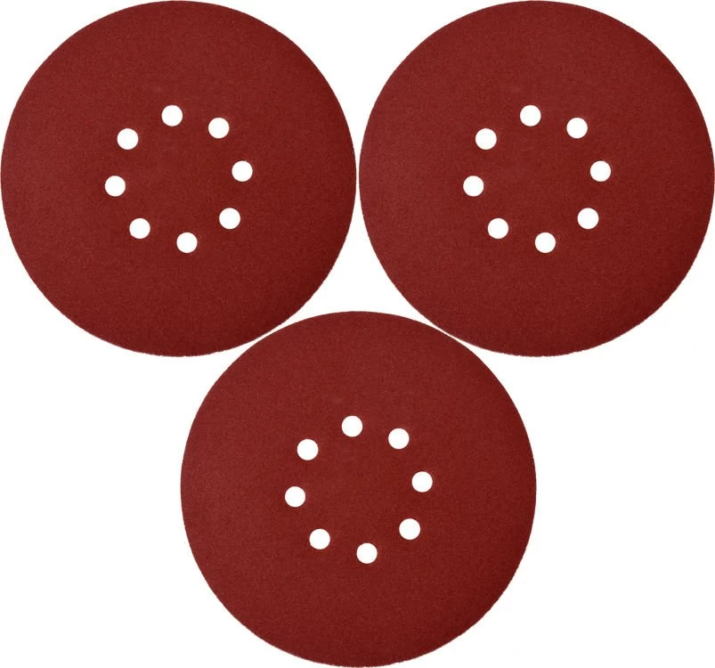 Šlifavimo popierius {velcro) apvalus | su skylėm | 180 mm / P100 | 3 vnt. (YT-83463) Šlifavimo popierius {velcro) apvalus | su skylėm | 180 mm / P100 | 3 vnt. (YT-83463)