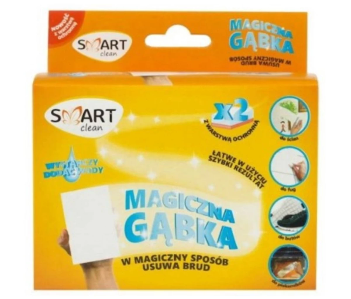 smart Clean, Stebuklinga Kempinėlė Nešvarumams šalinti, 2 Vnt.