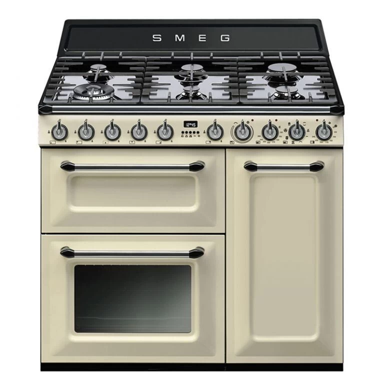 SMEG dujinė viryklė su 3 elektrinėmis orkaitėmis TR93P