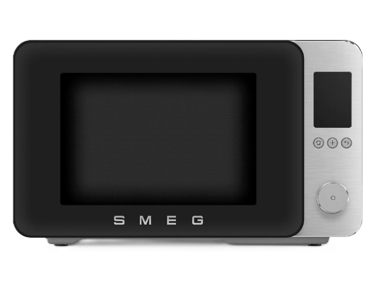 SMEG mikrobangų krosnelė, MOC02BLMEU su grilium, karštu oru ir Air fry funkcija