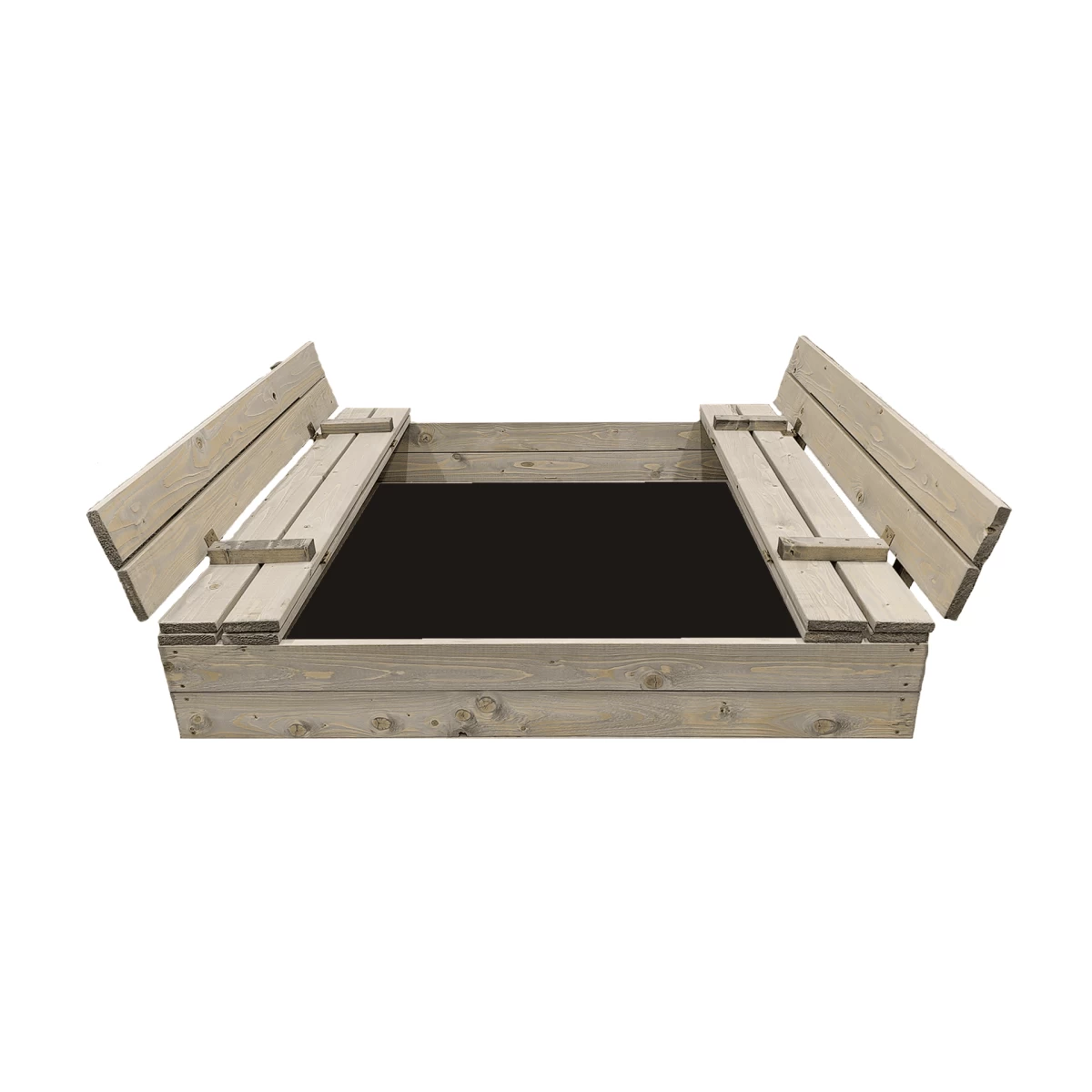 Smėlio dėžė Bonus Orbis, 120x120cm, su patiesalu, pilka