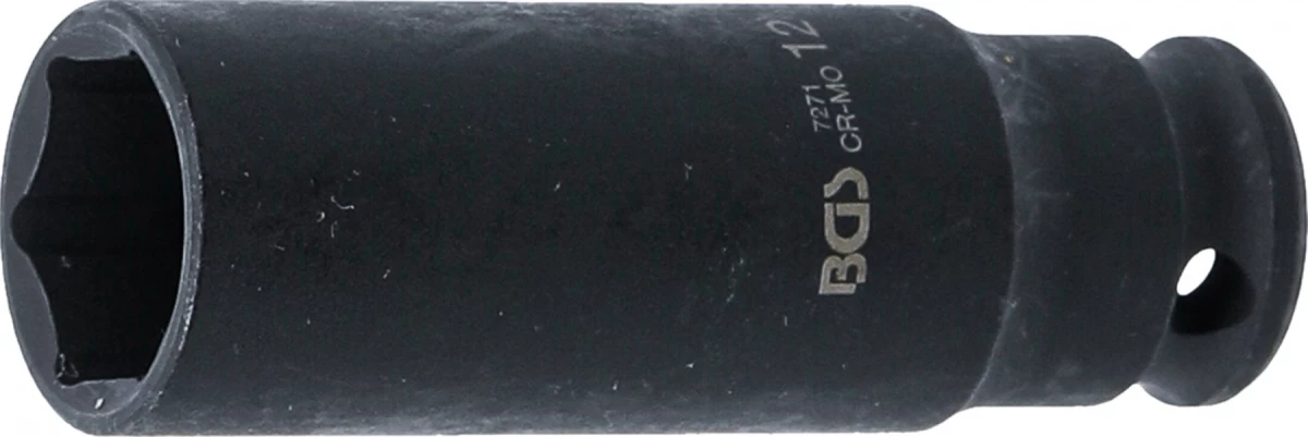 Smūginė galvutė ilga | šešiakampė | 6,3 mm (1/4) | 12 mm (7271)