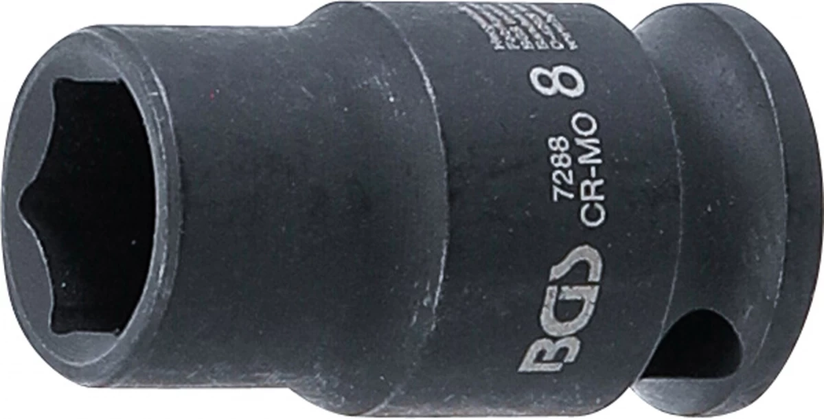 Smūginė galvutė šešiakampė | 6,3 mm (1/4) | 8 mm (7288)