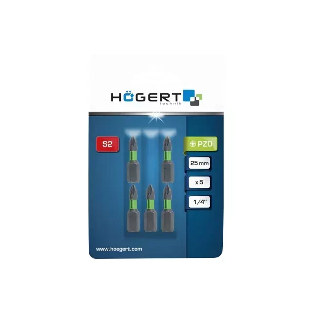 Smūginiai antgaliai HOGERT HT1S125 1/4, 5vnt
