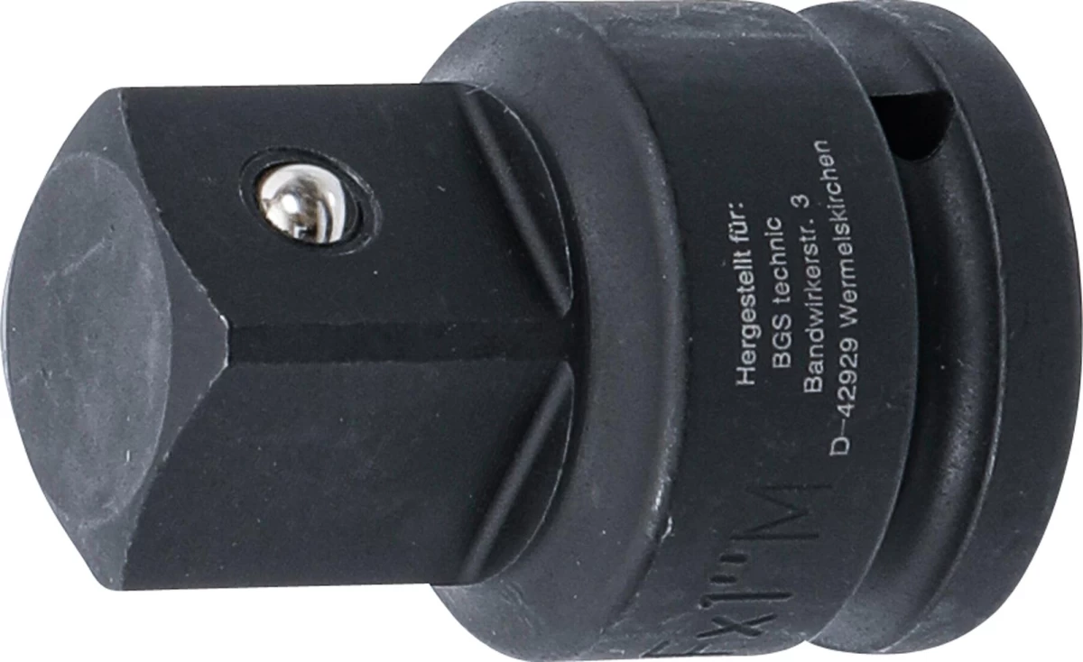 Smūginis adapteris | vidinis kvadratas 20 mm (3/4) - išorinis kvadratas 25 mm (1) (195)
